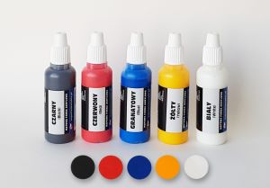 Farby akrylowe - zestaw nr 14 Kolory podstawowe